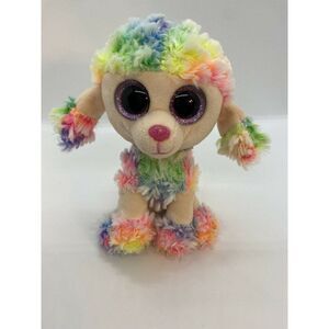 Ty Beanie Boos  RAINBOW the Poodle Dog 6" Plush